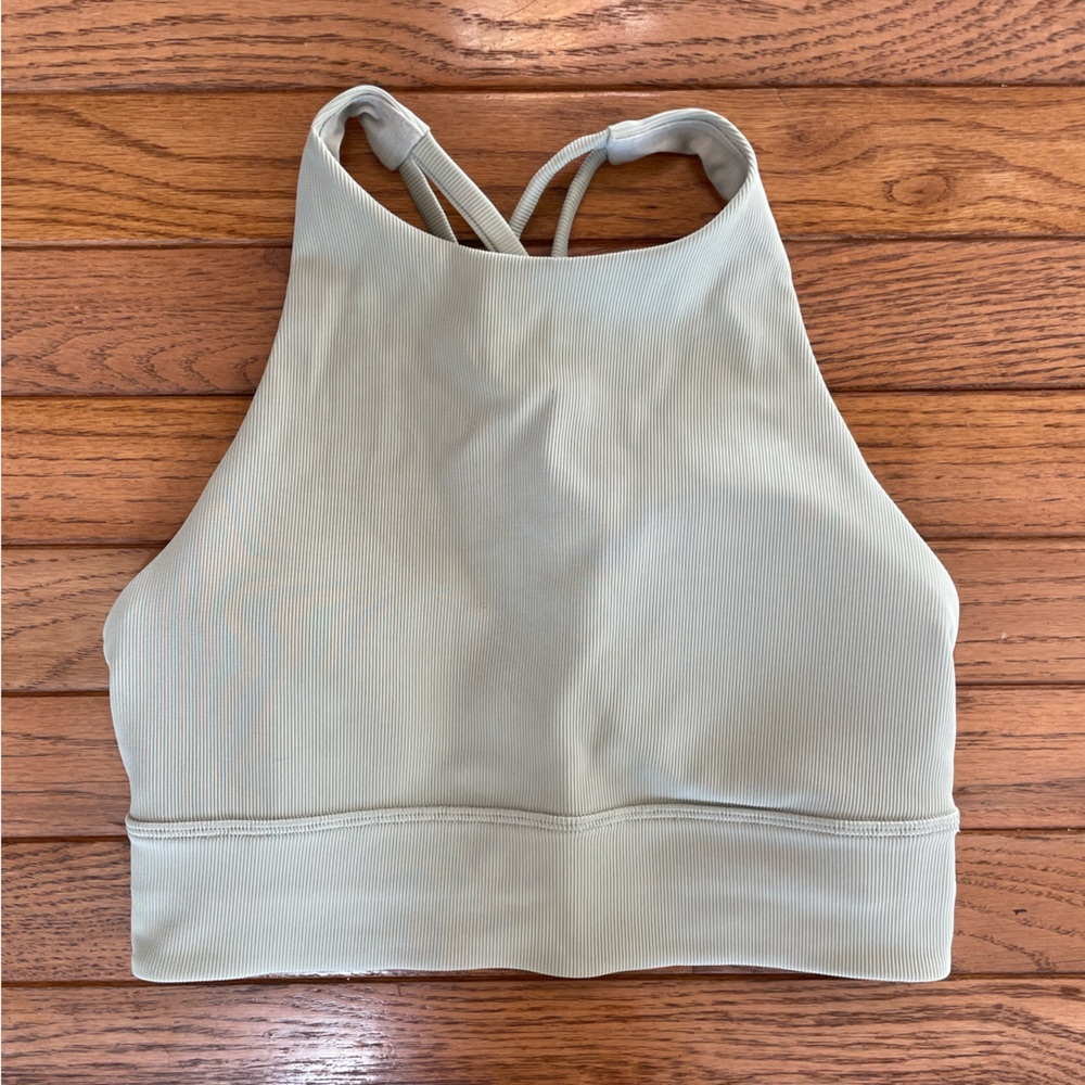 Lululemon Energy Bra High Neck Long Line Ribbed